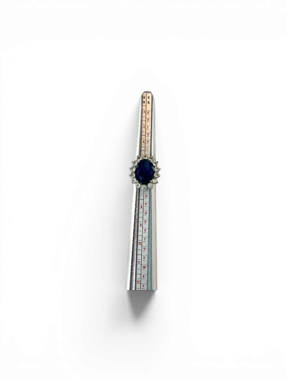 Kenneth Jay Lane Blue and White Halo Statement Ring - Picture 9 of 14